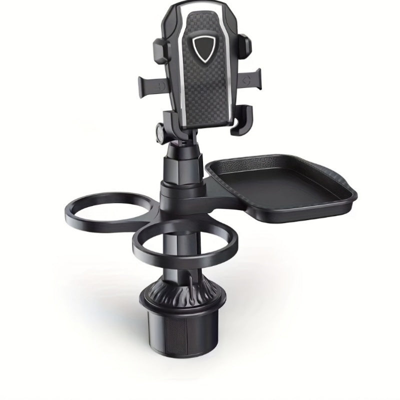 Multifunctional 3-in-1 Car Cup Holder, ABS Material, Sturdy Expandable Base, Essential Travel Gear for Drinks and Snacks
