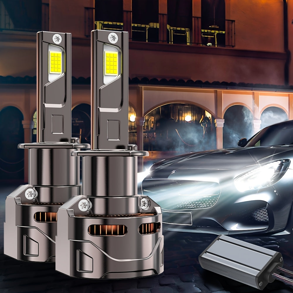 2Pcs H11 LED Headlight Bulbs. H11 Super Bright LED Headlight Bulbs, 380W High Power, 7500K Color Temperature. Compatible with H1, H4, H7, H11 Sockets. Improves Night Driving Safety. 900% Brightness Increase, Compatible with 9005 HB4