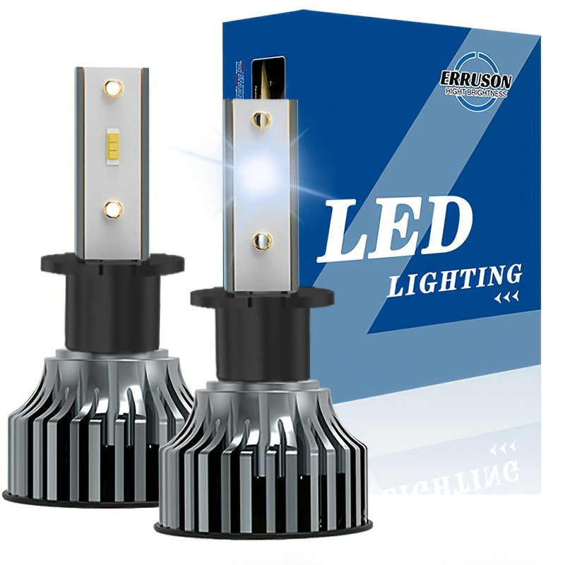 Erruson 2-Pack Dazzling Car Bulbs 9005/HB3 9006/HB4 H11 H4 H7 H1 High/Low Beam Dual-Use Turbo Light, 30000 Lumens 300W 3000K/4300K/6000K/8000K/25000K Car Light, 700% Brightness