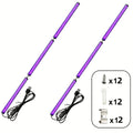 Splicing black light strip, UV black light tube, UV fluorescent light, DIY splicing light, suitable for gaming room ambiance light, Halloween, Thanksgiving, Christmas parties, disco, birthday, fluorescent posters, body painting, event scene lighting