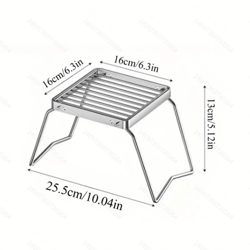 Portable Stainless Steel Wood Burning Camping Stove - Heavy-Duty Foldable Outdoor Stove with Chimney & Fire Pit, Compatible with Charcoal/Wood, Ideal for Hiking, Camping, Survival & Backyard Use