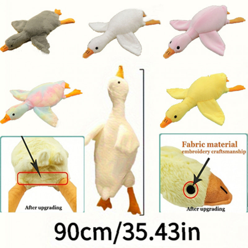90cm/35.43in-大尺寸大鹅宠物毛绒玩具，狗狗伴侣玩具，适合大中小型宠物，多个颜色可选，宠物节日礼物、狗玩具&狗用毛绒玩具，刺绣眼睛及无拉链设计