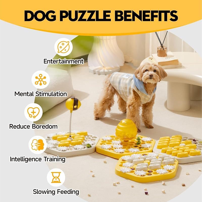 狗狗益智玩具——适用于中小大型犬的食物投放智商训练游戏，旨在通过零食解谜提升思维能力
