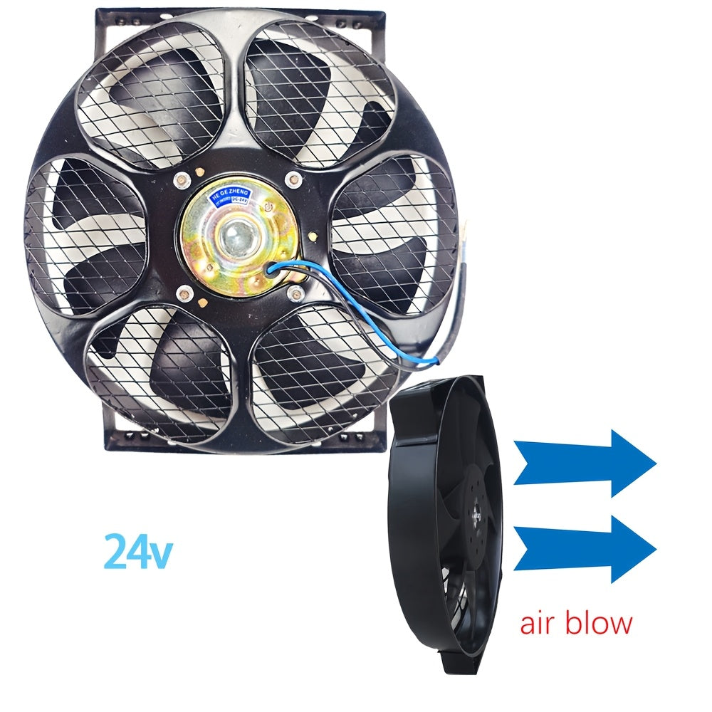 10 Inch Ultra Thin Metal Mesh Universal Cooling Fan, Car AC Condenser Radiator Electric Fan