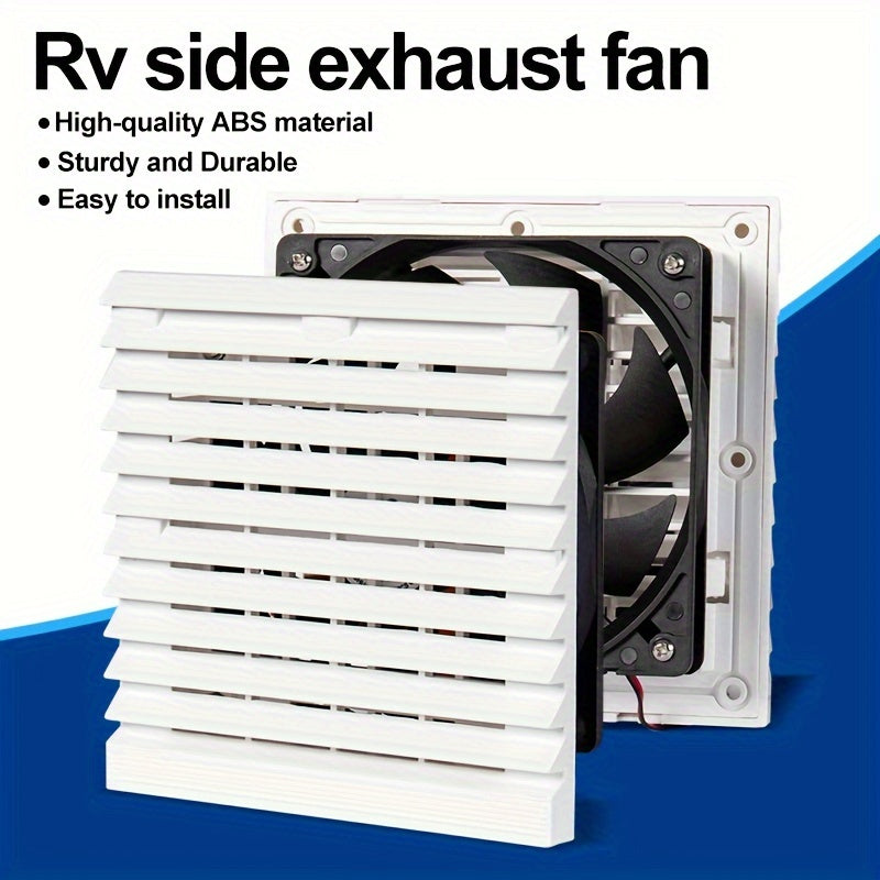 RV Silent One-Way Ventilation Fan, 2.4W 12V, White, Suitable for RV and Camper Van, Battery Not Included