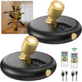 Rechargeable battery LED indoor spotlight: wireless mini art decorative spotlight with timer remote control - small dimmable spotlight, suitable for plant display, painting, dartboard, artwork, portrait, wardrobe