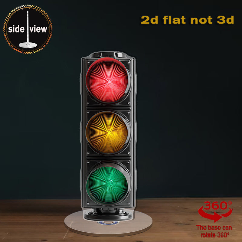2D Flat - 1 Elegant Traffic Light Decoration, Exquisite Rotating Acrylic Design, Fine Workmanship, Perfect for Living Room, Bedroom, Study and Various Festival Decorations