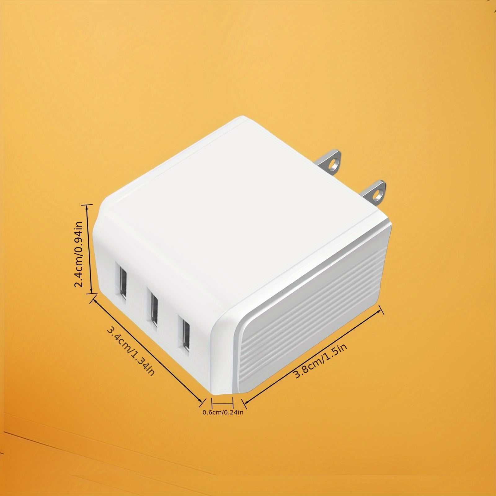 USB Charger Cube, Wall Charger Plug, 3-Muti Port USB Adapter Power Plug Charging Station Box Base for I Phone 15 14 13 12 Pro Max Mini SE 11 Pro Max/ X/ 8/ 7