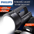 Philips rechargeable battery flashlight, ultra-long battery life, high capacity, portable spotlight, suitable for outdoor and emergency lighting