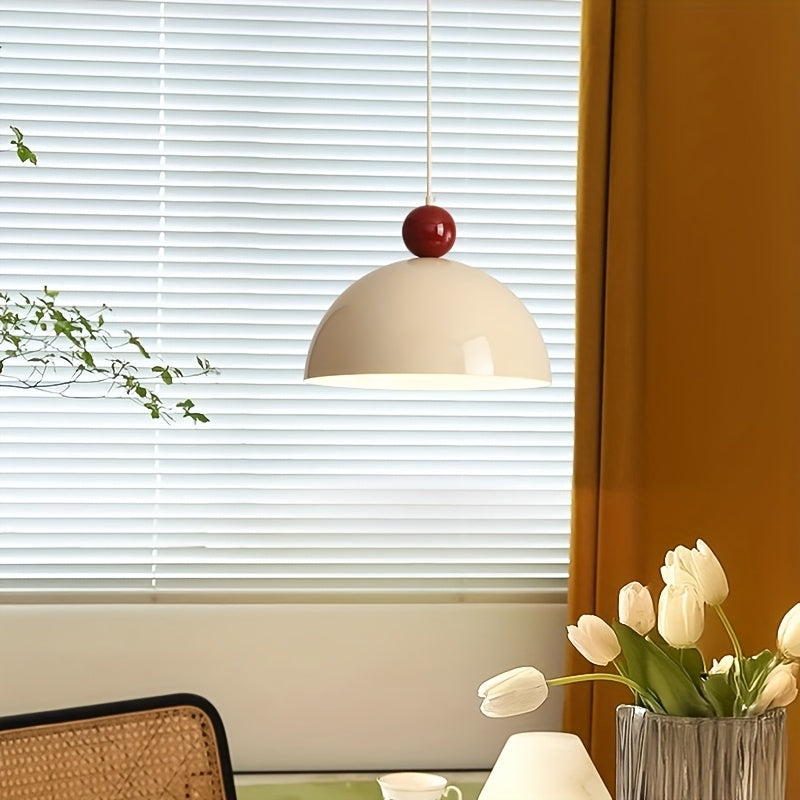 Modern minimalist multi-color semi-circular iron pendant light - suitable for living room, dining table, bar, beverage bar