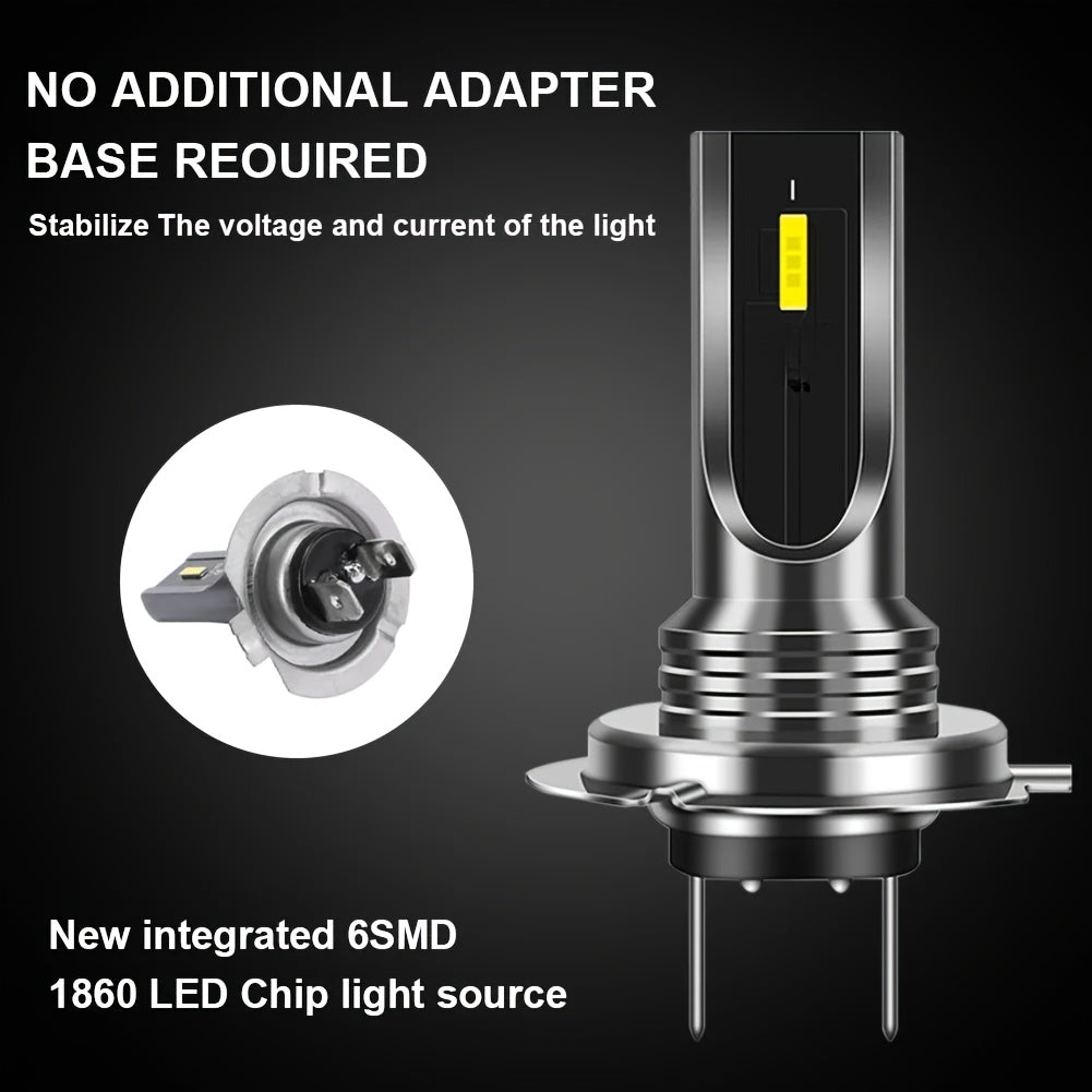 2-Pack Super Bright LED Bulb Combo Set, H4 H7 9005 H11 Fog Light and High/Low Beam, for Car and Motorcycle, with 10 Push-Type Retainer Clips Bumper Clips Auto Modification Parts