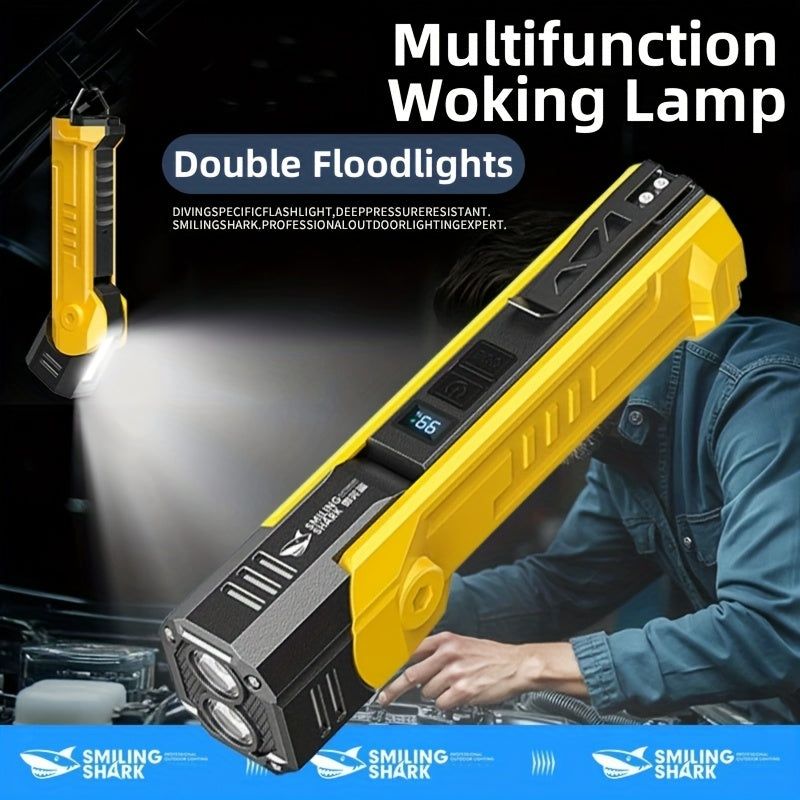 1 SMILINGSHARK GZ5106 Ultra-Bright LED Flashlight, Multi-Functional Rechargeable Work Light, 7 Lighting Settings, Ideal for Night Tasks, Camping, Daily Use & Emergencies