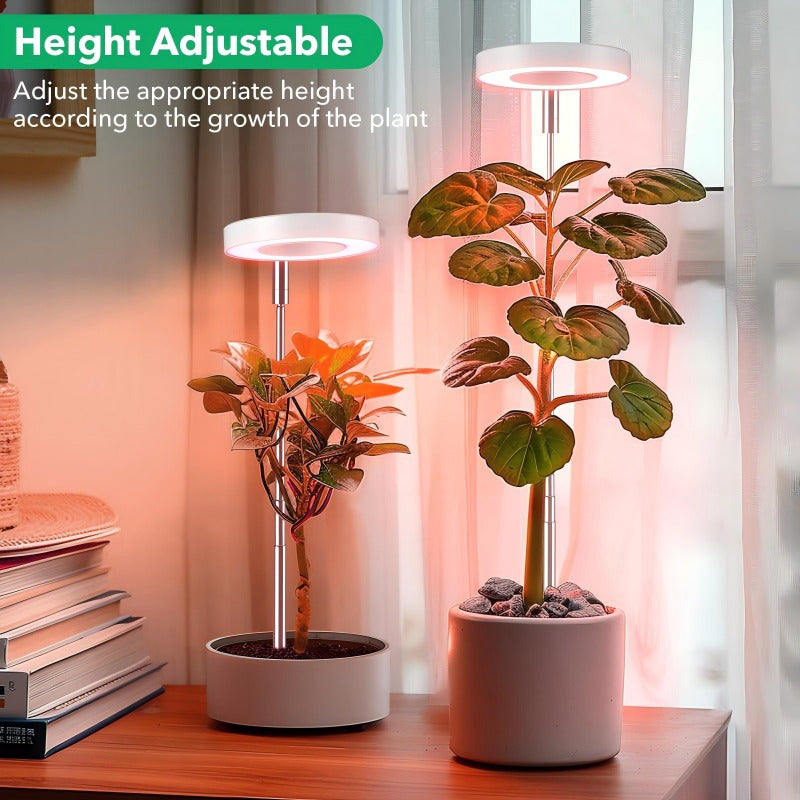 LED Full Spectrum Plant Grow Light, Adjustable Desktop Plant Light Strip with 2/4/8H Auto Timer, Summer-like Sunlight for Plants, 4 Dimming Levels, Height Adjustable 8-26 Inch, Ideal for Indoor Plant Growth