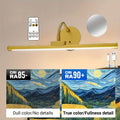 12.59-Inch Gold-Plated Metal Rechargeable LED Picture Light - Dimmable, Art Lighting, with Infrared Remote Control, Suitable for Living Room and Bedroom Decor, Living Room Enhancement | Stylish Wall Light | LED Light, Living Room Light
