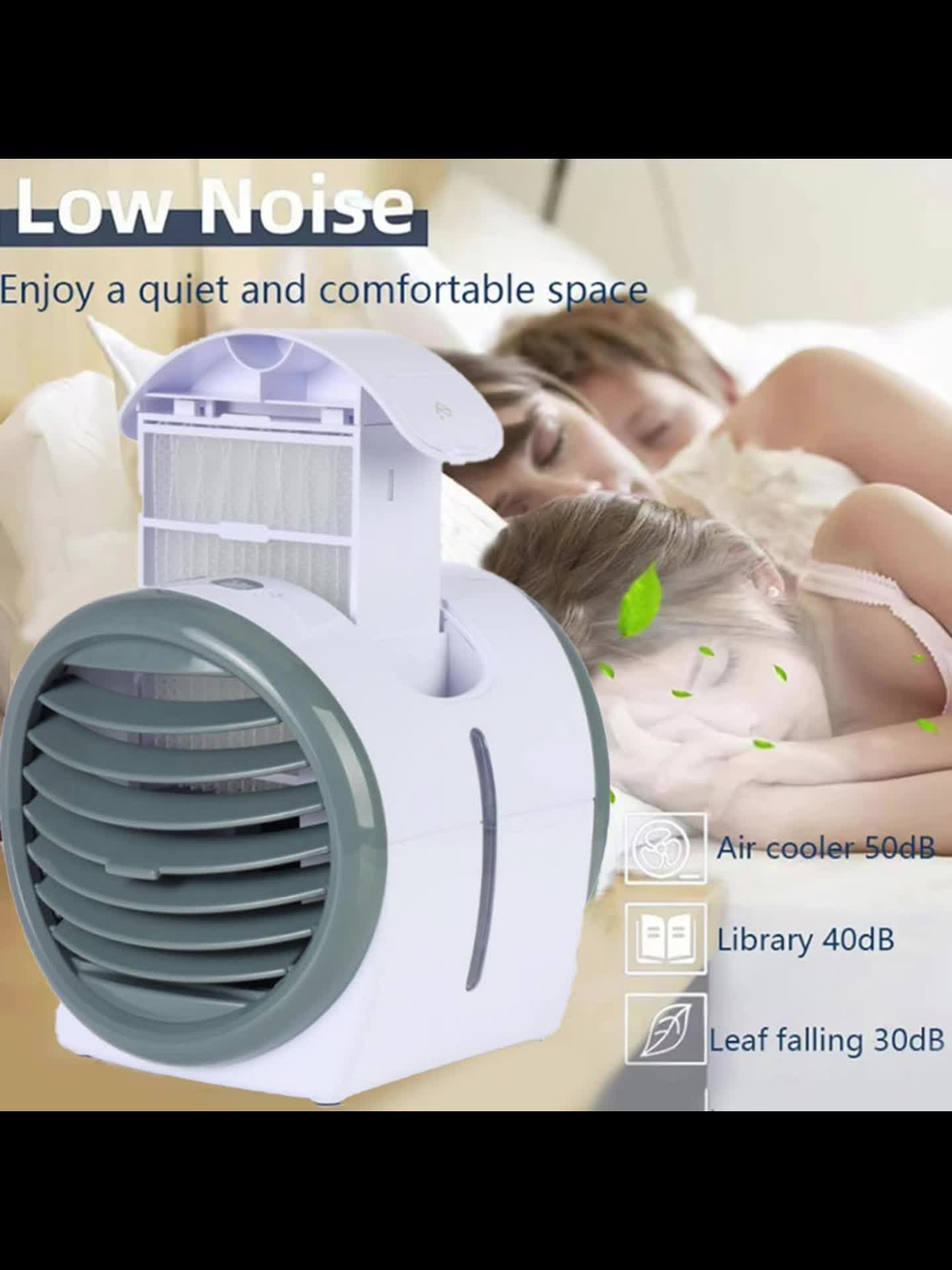 Multifunctional Portable Air Conditioner Fan, Tower Cooling Fan Mist Humidifier, Minimalist Integrated Surround Design, One Button Start, Perfect Cooling Solution for Dormitory, Ideal Festival Gift