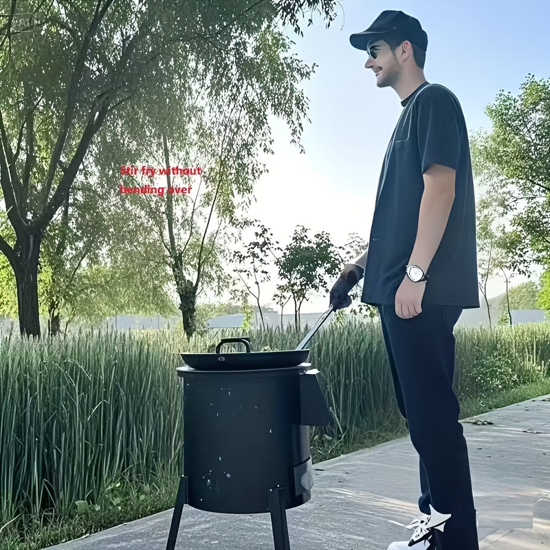 Wood Burning Stove for Home, Movable Earth Stove, Rural Wood Stove, New Type Heating Gasifier Stove, Outdoor Cooker