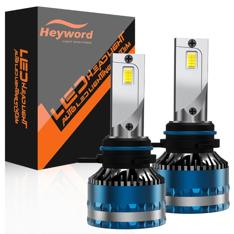 Heyword 2-Pack LED Headlight Bulbs - Compatible with H11, H7, H4 | Super Bright White Light | Easy Installation | High/Low Beam Integrated | Fits Most Cars and Motorcycles