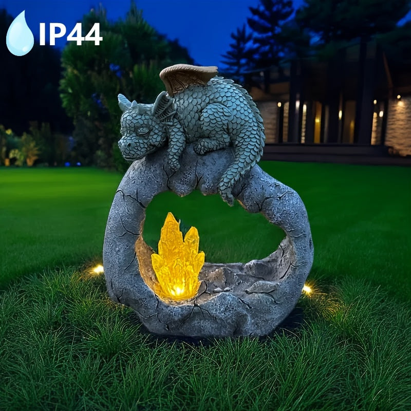 Garden Courtyard Outdoor Dinosaur Crystal Solar Light Lawn Decorative Ornament Statue Landscape Light