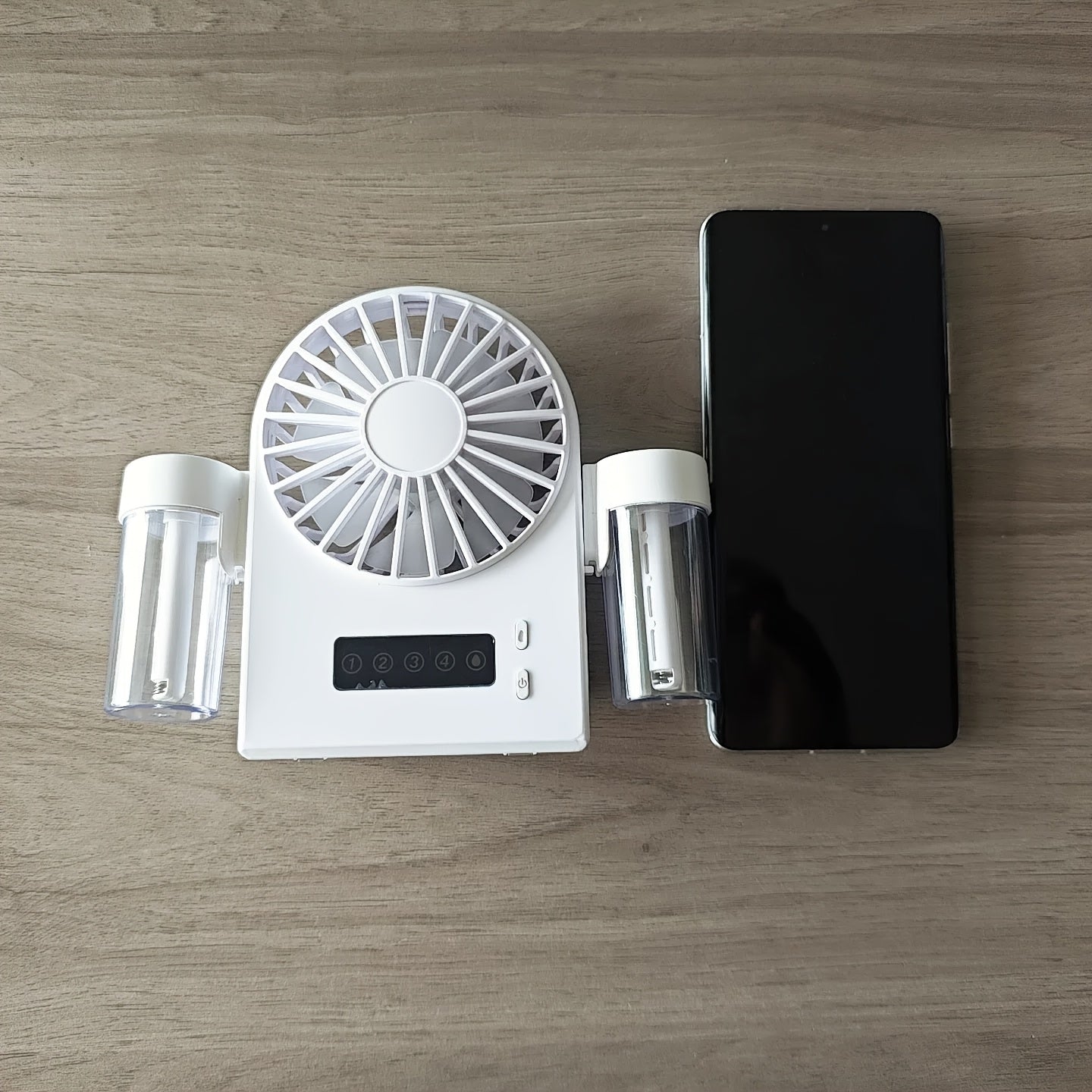 2025 New Dual-Nozzle Double Mist Spray Fan, Mist & Hydration Fan, Multi-Functional Spray Fan for Office Dorm Students, 1200mAh