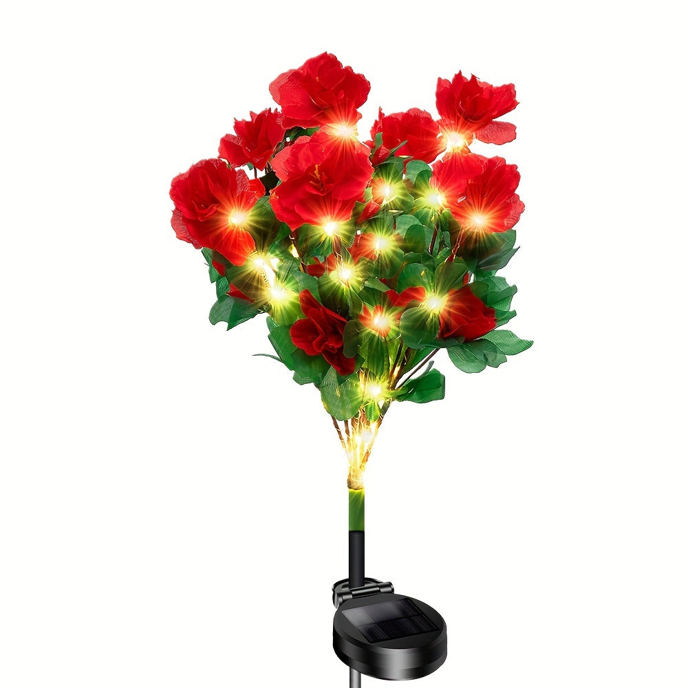 Outdoor Solar Garden Light, Solar Azalea Light for Solar Pathway Light, Courtyard Lawn Patio Garden Decoration (Warm Light)
