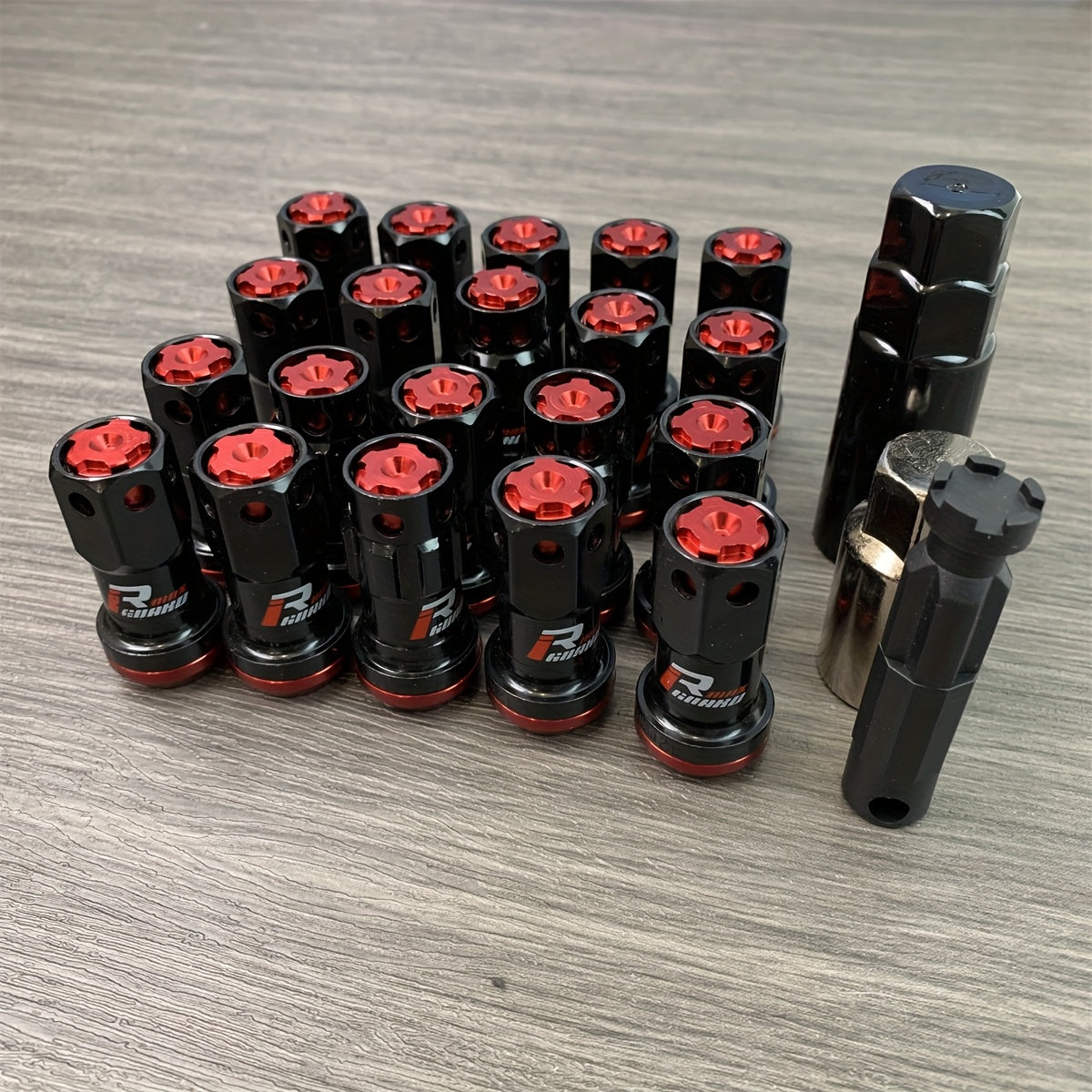 20pcs Racing Tire Nut Set, Thread M12*1.25, Universal Car Modification Performance Accessories