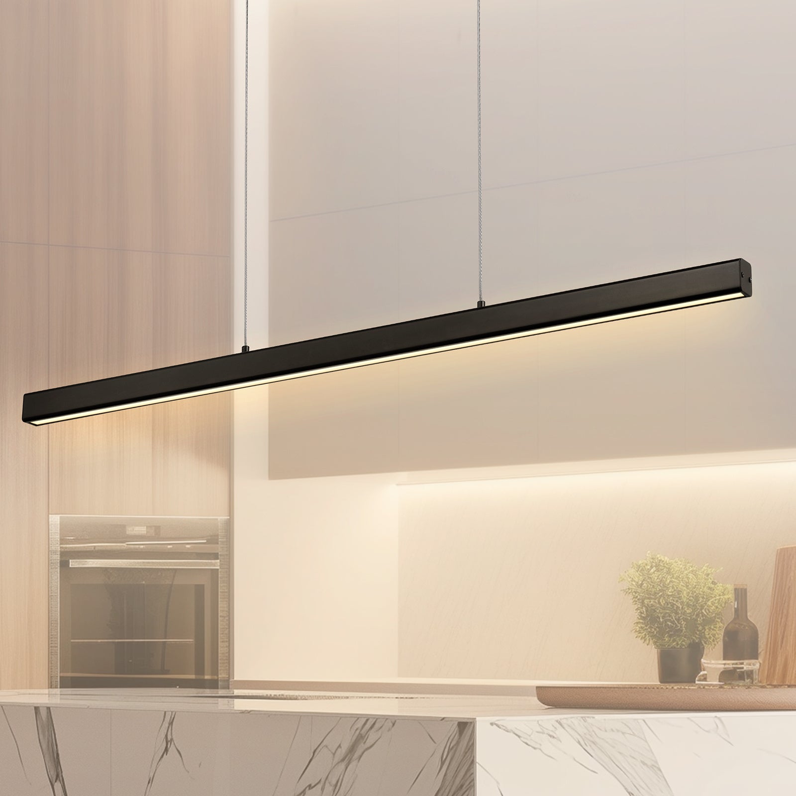 VEVOR dimmable linear pendant light 20W 47-inch LED linear fixture hanging lamp