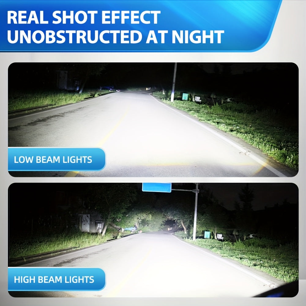 2-Pack LED Car Headlight Bulbs H7/H11/9005/9006 Models, High Brightness LED Bulbs 58890 Lumens 300W 6500K White Light, Improve Visibility Ensure Driving Safety, 1:1 Direct Plug Design, High/Low Beam Integrated