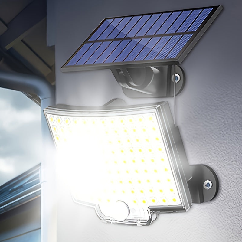1 Pack Solar Outdoor Sensor Light, Powered by Separate Battery Panel, 106 Super Bright LED Beads, PIR Motion Sensor Lighting, IP65 Protection Rating, Perfect for Courtyard, Garage, Garden, Patio as Wall Light or Street Light