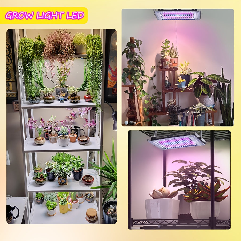 Available in 1/2/3-Pack, Equipped with 144 LED Beads, Full Spectrum Light for Plant Growth, 5V USB Plug, Hanging Grow Light with On/Off Switch, Ideal for Indoor Plants at Growth and Flowering Stages