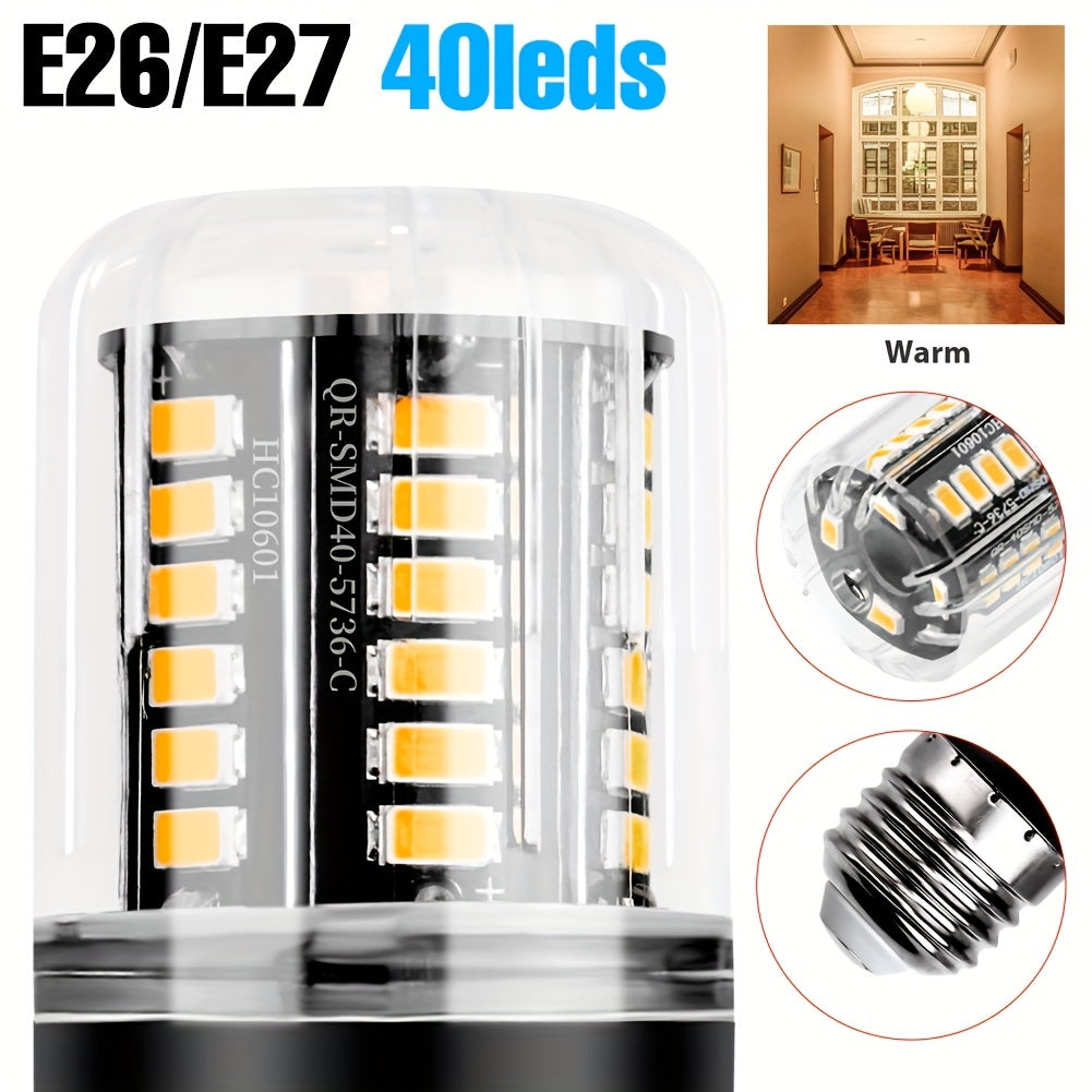 LED corn bulb E14 small screw base spotlight AC85-265V ceiling chandelier built-in bulb E27/E26 universal indoor bright eye-protection flicker-free candle light B22 home use 220V bedroom living room office study downlight 110V bathroom