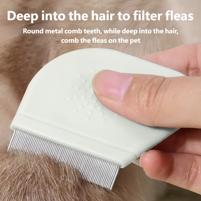 宠物梳子猫狗通用跳蚤梳开结去浮毛针梳密齿去虱子高效耐用宠物家用工具