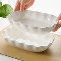 2-Piece Set Elegant 10-Inch White Scalloped Edge Dinner Plates – Perfect for Home Dining & Entertaining – Microwave Safe & Dishwasher Safe
