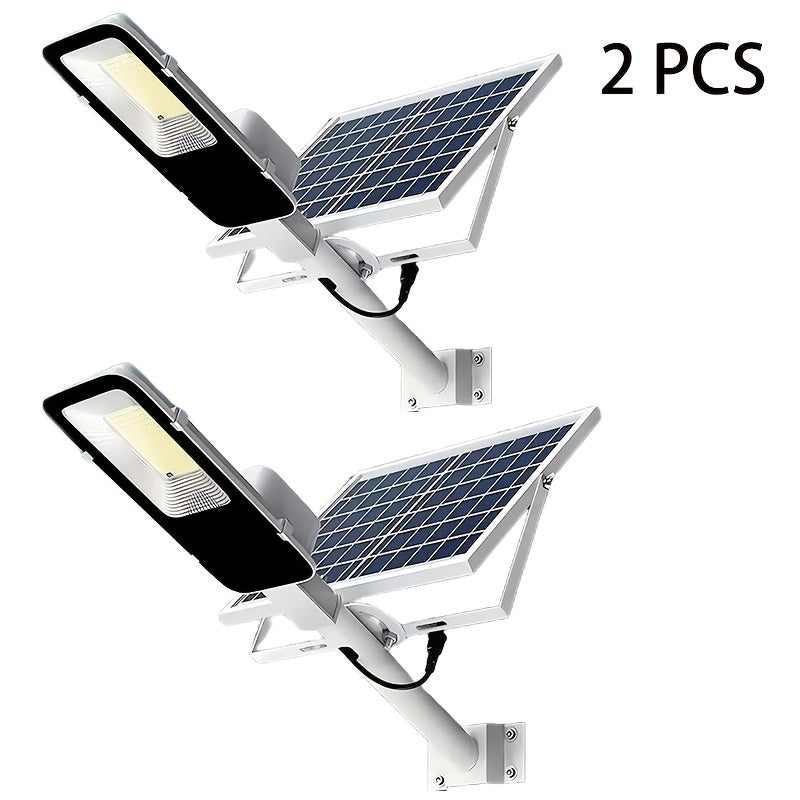 1/2 Pack 6000mAh Powerful Solar Street Light with Remote Control, with LED Lens Beads 6500K Split-Type Solar Wall Light, Easy to Install Wall Mount Kit, Perfect for Garden Courtyard, Garage and Commercial Lighting Street Light