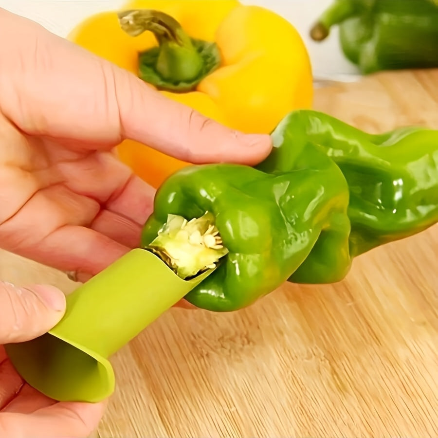 2Pcs Pepper Seed Remover, Plastic Jalapeño Core Remover, Multifunctional Household Chili Deseeder Kitchen Tool