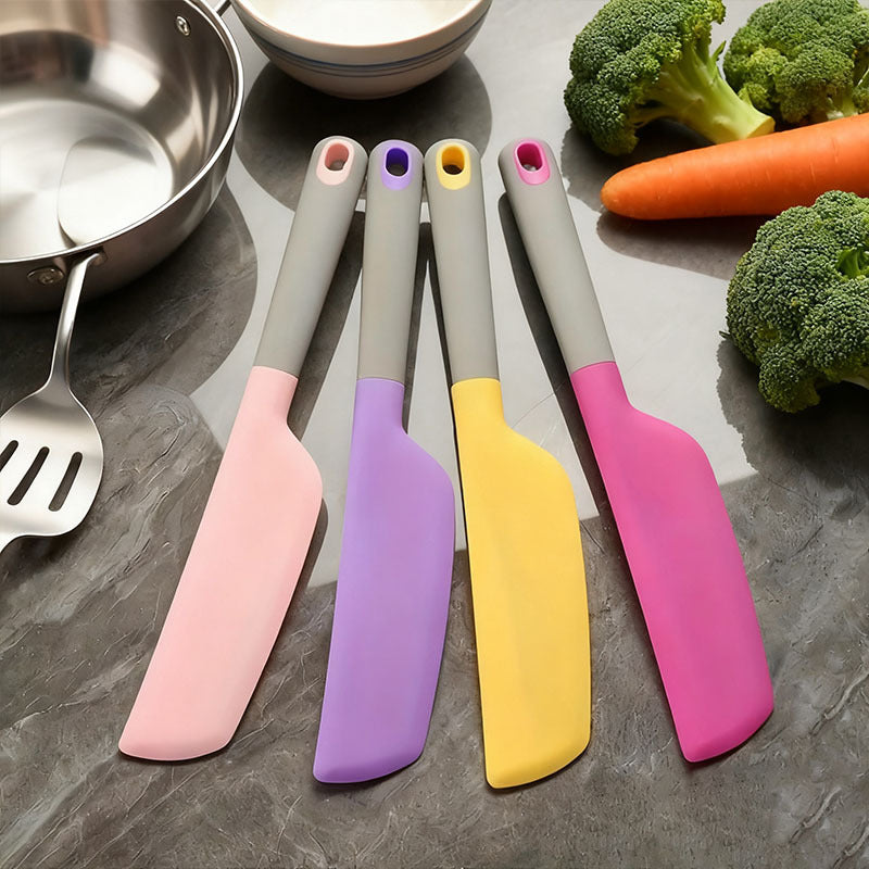 2Pcs Random Color Extra Large Heat Resistant Silicone Spatula, Kitchen Cooking Spatula for Cooking and Baking, Ideal for Stirring Dough and Cream, Must-Have for Home Kitchens and Professional Bakers