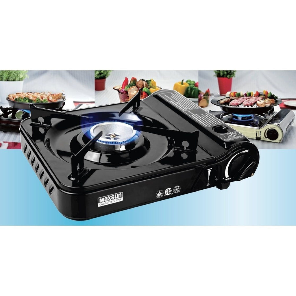 Portable Gas Stove MS3800 (Black), 9560 BTU High Power, Camping Stove with Protective Case
