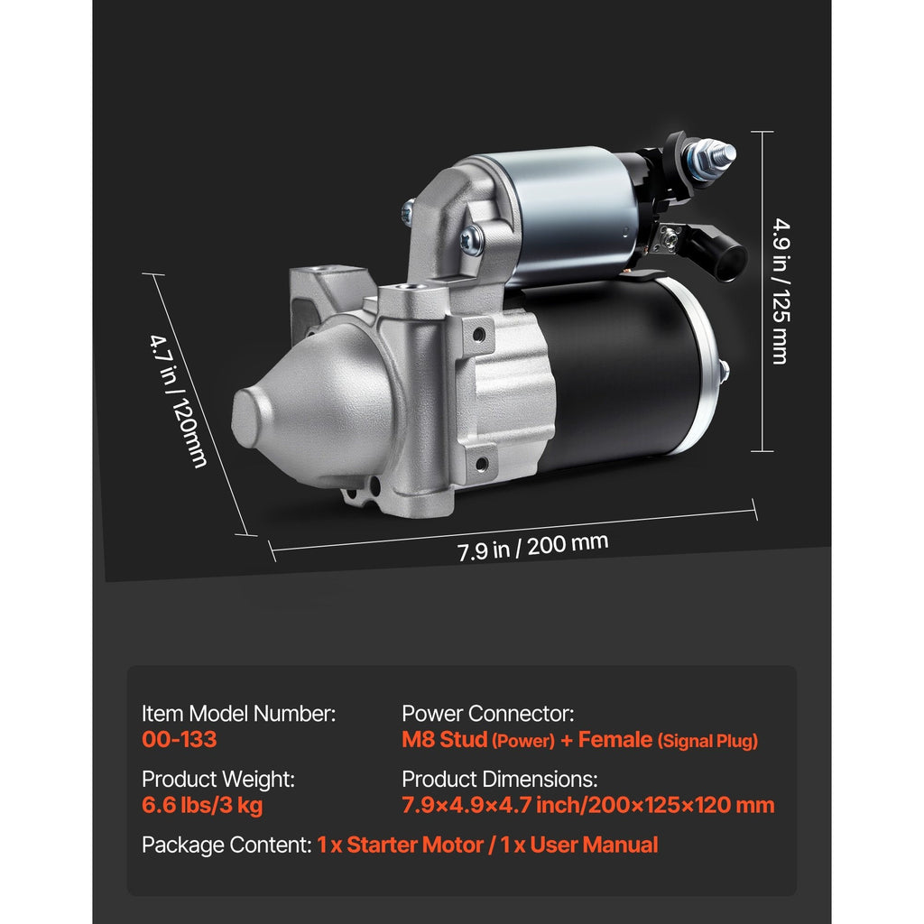 VEVOR Starter High Torque Starter Motor, Compatible with Cadillac Chevy GMC 10910 M000T24072