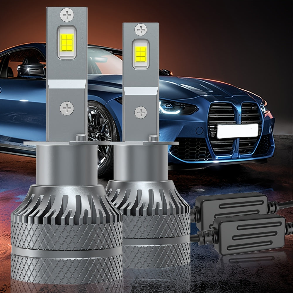 Automotive 2-Pack LED Car Headlights - H7/H4/H1/H11, 9005/9006/9012 Sockets - 29800 Lumens, 220W High/Low Beam Dual Mode, 6500K Cool White Light, Suitable for Various Environments, Ultra-Efficient Cooling Fan