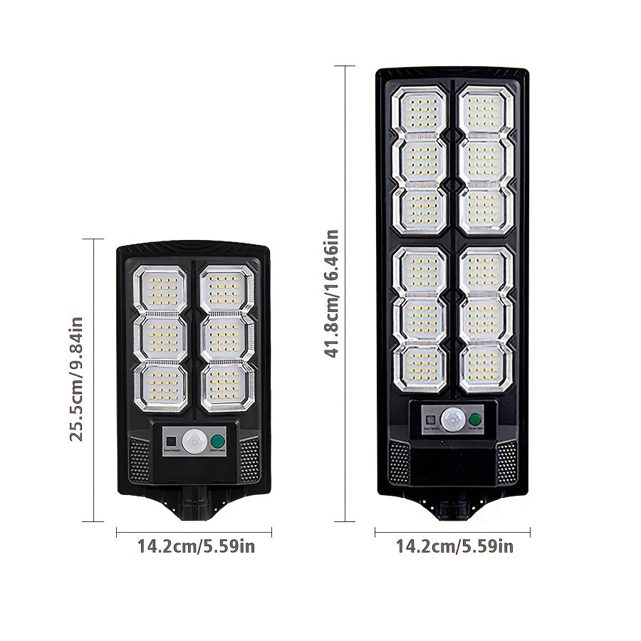 2 Pack / 1 Pack - Super Bright LED Solar Street Light, Outdoor Courtyard Light, Exterior Lighting with Motion Sensor - Perfect for Outdoor Streets, Commercial Parking Lot Lighting, Outdoor Sports Courts