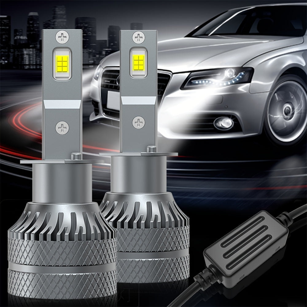 2-Pack H11 LED Headlight Bulbs H7 Car LED Bulbs, H4 60000LM, H1 Plug-and-Play, 6500K H8, H9 Car LED Lights, 12V 9003, HB2, H18, Auto Fog Light - D144, No Battery Included