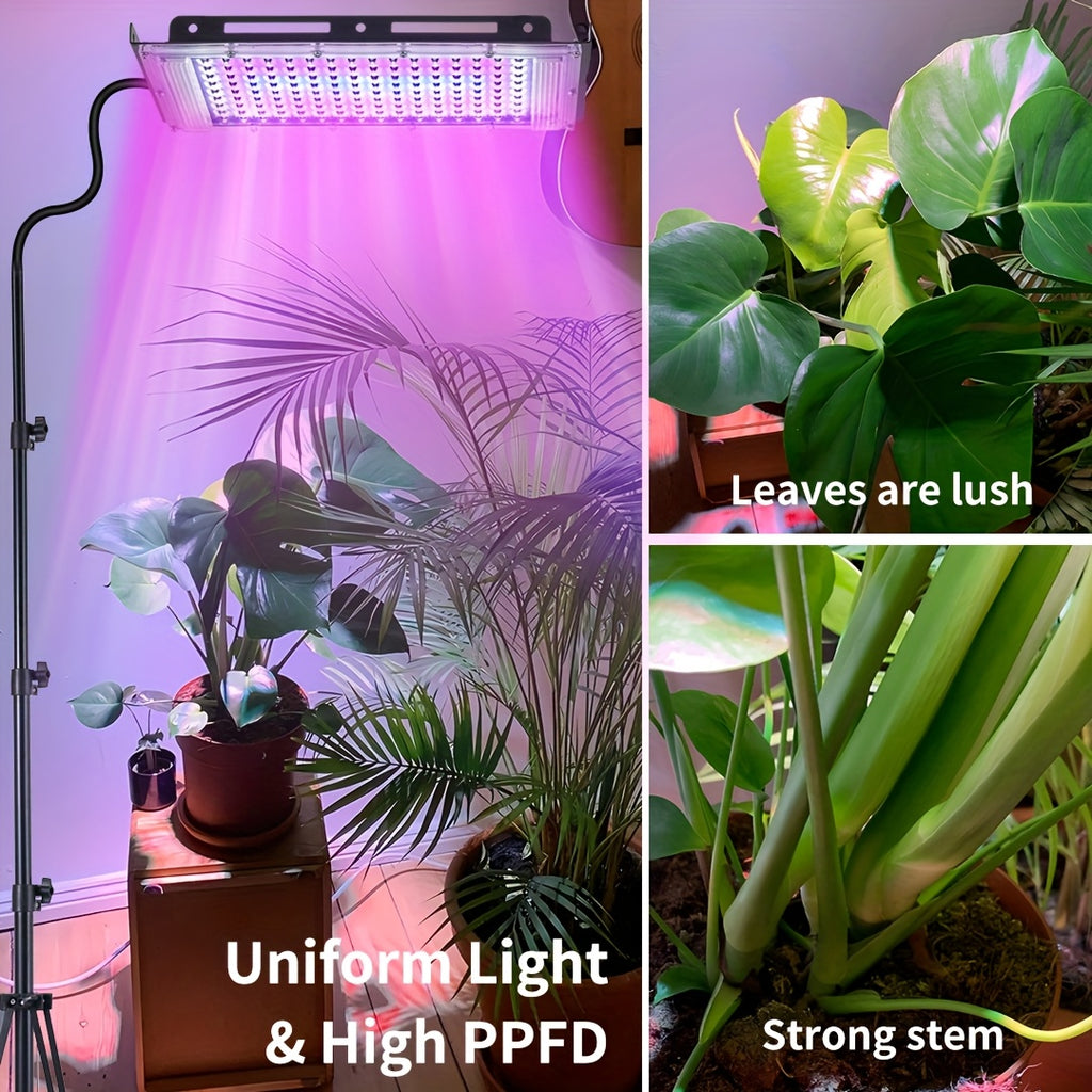USB Plant Grow Light Strip with Tripod, Sunlike Full Spectrum Grow Lamp, 360° Adjustable Gooseneck, 96/144 LED Grow Light, Supplemental Lighting for Tall Plants, Bonsai, Greenhouse, Hydroponics, Flowers and Large Area Indoor Plants