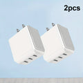 USB Charger Cube, Wall Charger Plug, 3-Muti Port USB Adapter Power Plug Charging Station Box Base for I Phone 15 14 13 12 Pro Max Mini SE 11 Pro Max/ X/ 8/ 7