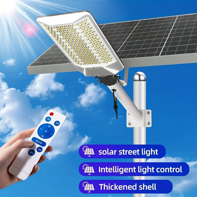 18000mAh High Power Solar Street Light, Long Battery Life, with Remote Control, IP65 Outdoor Solar Light, LED Three-Side Lighting Solar Light, Perfect for Streets, Courtyards, Gardens, Parking Lots Solar Light