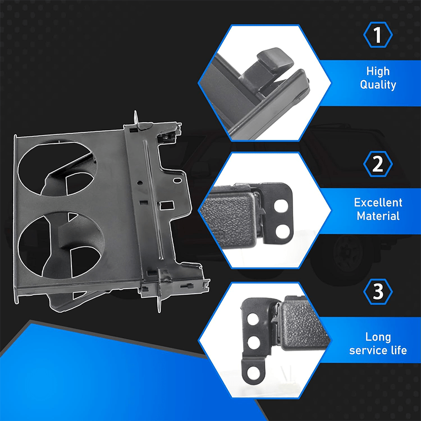 Dashboard Center Console Dual Pull-Out Cup Holder, Compatible with 1989-1995 Toyota 4Runner and Hilux, Replaces OEM Part Numbers 55620-89103, 5562089103