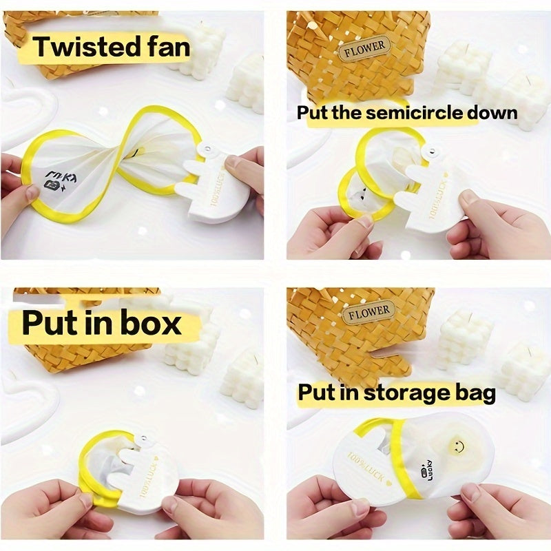 Compact Foldable Fan, Mini Round Portable Fan, Summer Outdoor Cooling Accessory