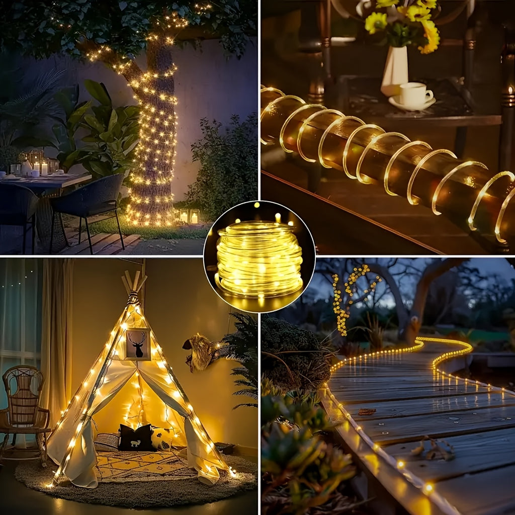 LED tube light, tubular light string, fairy light tube, DIY decorative light, USB powered, remote control, 8 lighting modes, adds ambiance to Christmas trees, parties, Christmas, carnivals, weddings, anniversaries, birthdays and other scenes