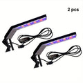 1/2 Pcs LED Aquarium Light, 3/9/12H Timer, 3 Color Temperature USB Powered, 10 Dimmable Brightness Levels, Rich Grow Light for Fish and Aquatic Plants, Battery-Free