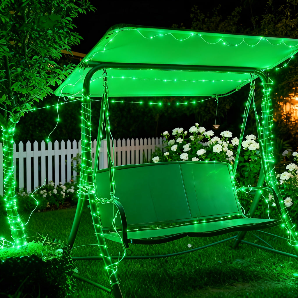 201/151/101/51 LED tube string lights | durable plastic flexible hose light, green, perfect for Valentine‘s Day decoration, home decoration, New Year‘s party, bedroom decoration, Christmas decoration and outdoor holiday lighting (IPX4)