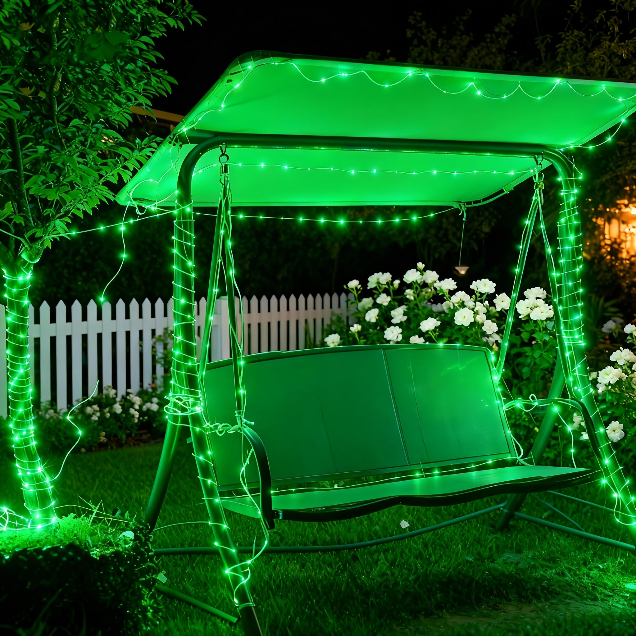 201/151/101/51 LED tube string lights | durable plastic flexible hose light, green, perfect for Valentine‘s Day decoration, home decoration, New Year‘s party, bedroom decoration, Christmas decoration and outdoor holiday lighting (IPX4)