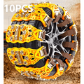 10-Pack Universal Anti-Skid Car Snow Chains – Traction Nails, Anti-Side-Slip, Easy to Install & Remove, All-Season Snow Tire Chains for Snow, Ice, Mud & Sand, Compatible with 4x4, Trailer, ATV, UTV, SUV, Truck, Pickup Tires, Width 165mm-265mm